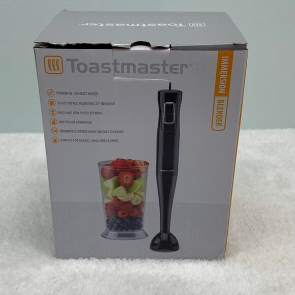 Toastmaster Immersion Blender TM-2021B 100 Watt Motor 25oz Cup 2 Speed Smoothies - Picture 5 of 11